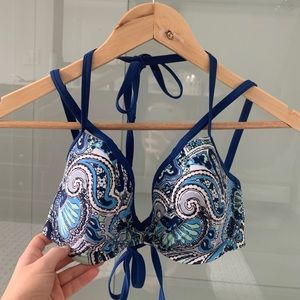 NWOT Patterned Strappy Bikini Top